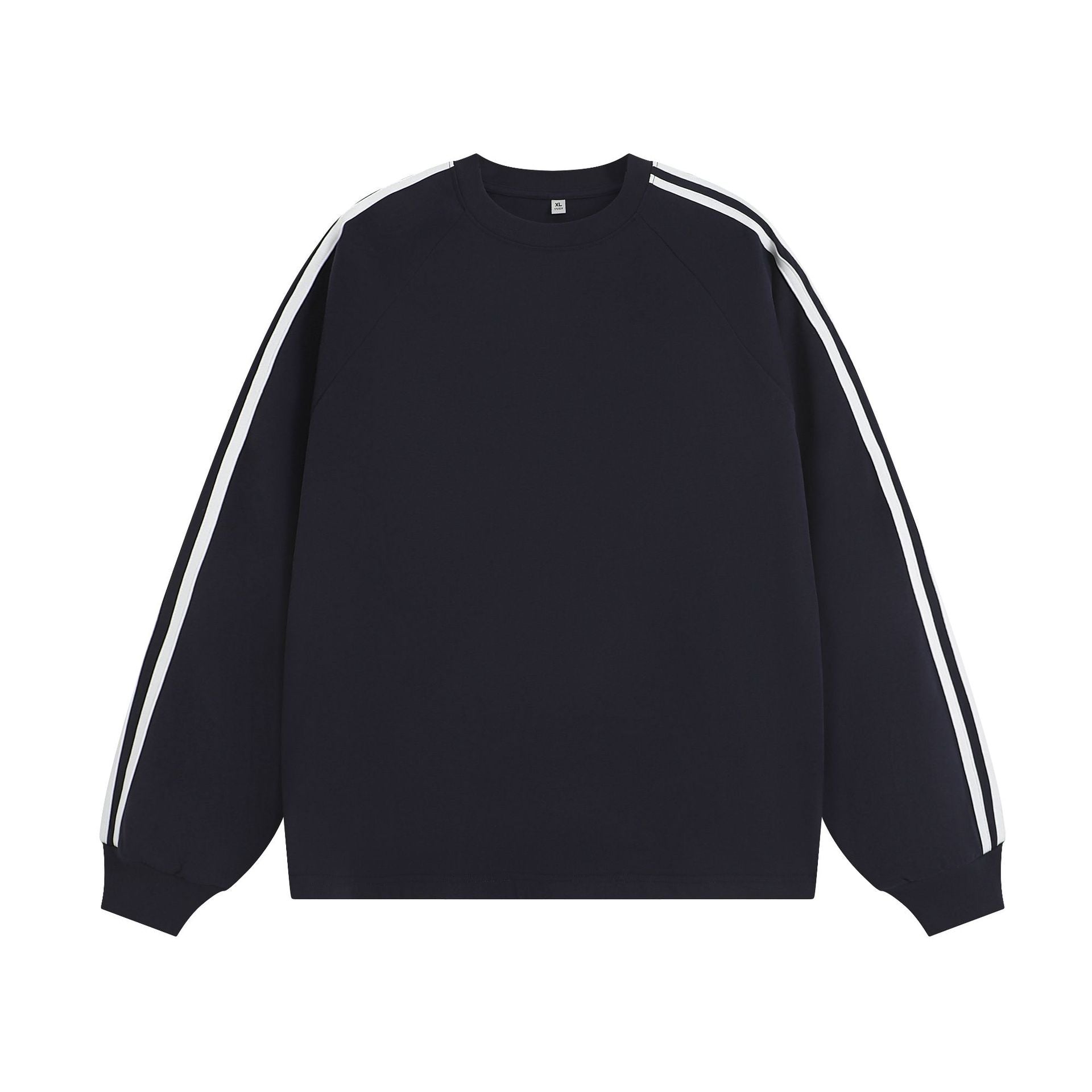 American-style Retro Three-bar Long-sleeved T-shirt For Men