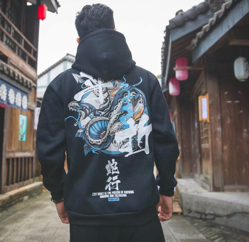 Hooded High Street Pullover Sweatshirt Men Fashion