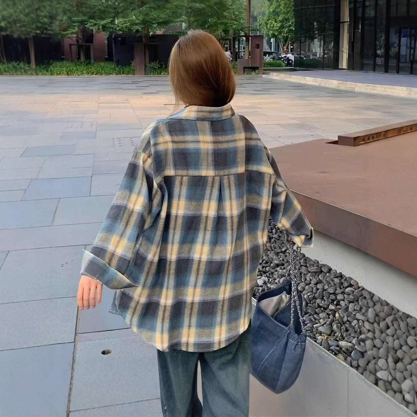 Women's Mid-length Retro Design Long Sleeve Shirt