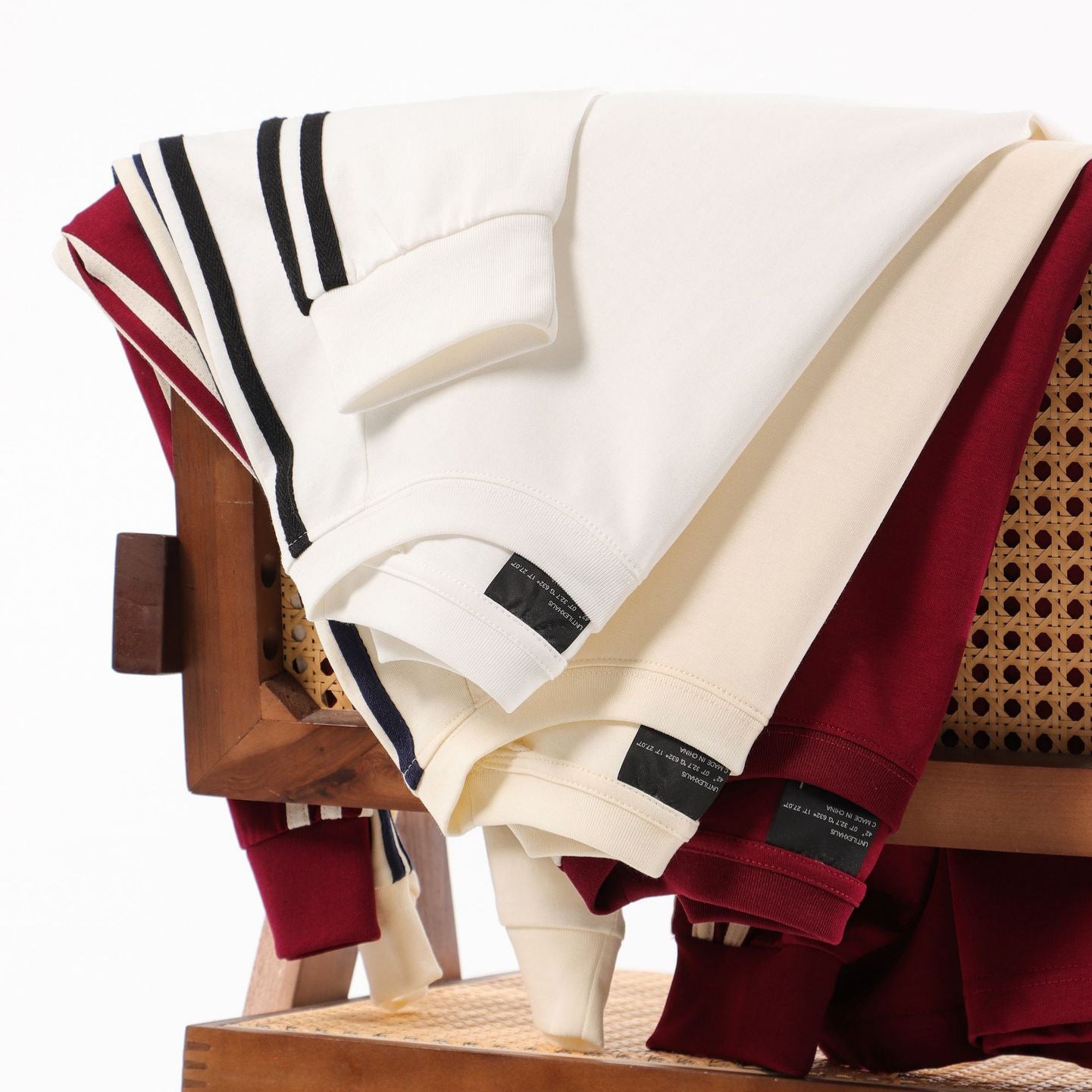 American-style Retro Three-bar Long-sleeved T-shirt For Men