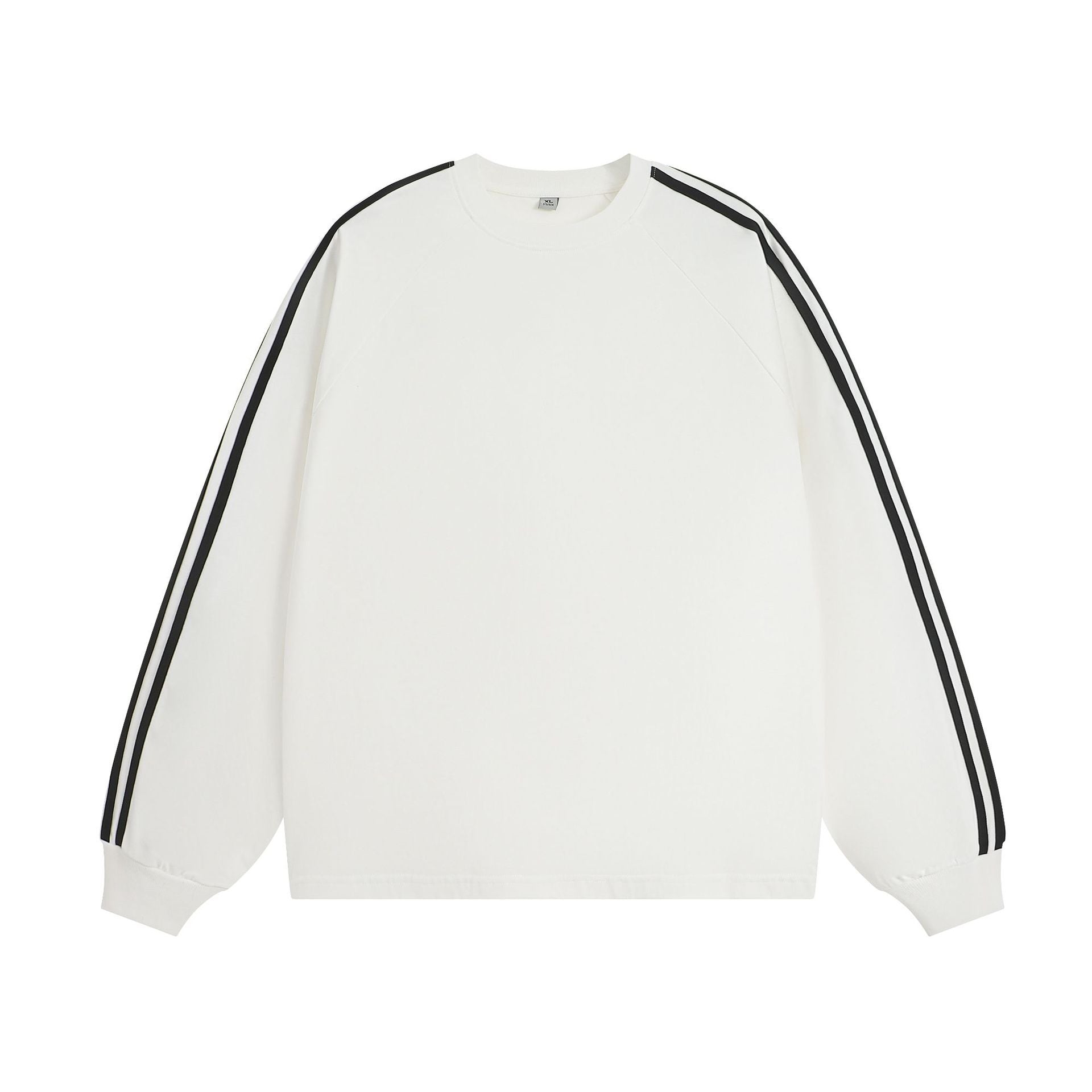 American-style Retro Three-bar Long-sleeved T-shirt For Men